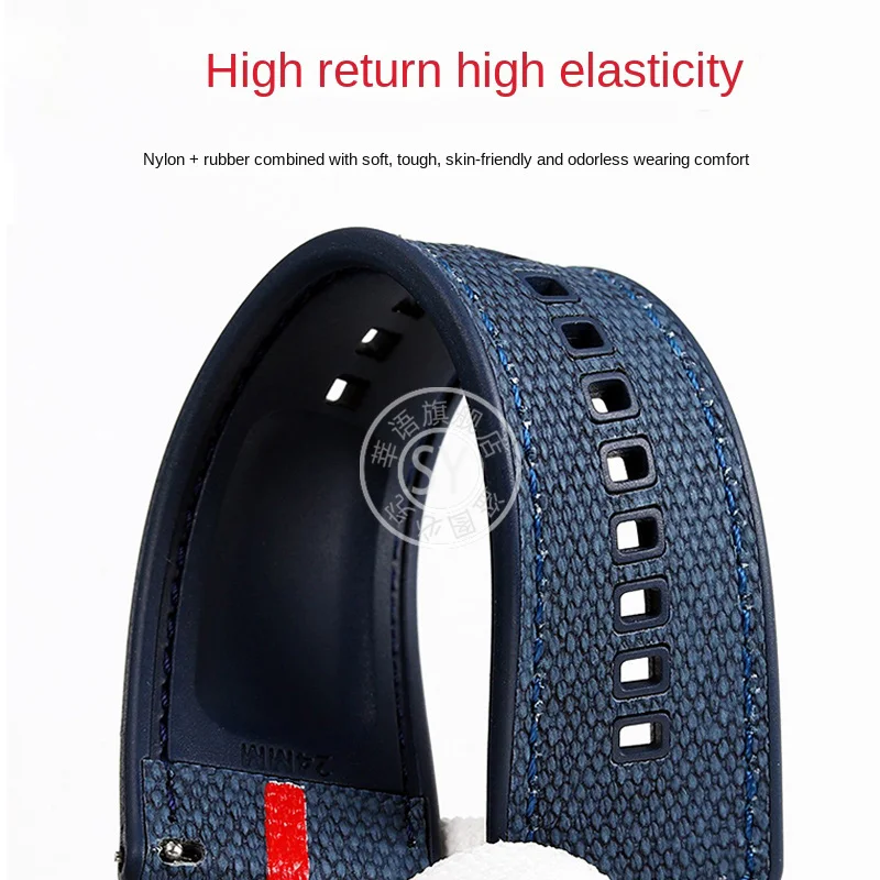 24mm 26mm Luna Rossa 1466/1543/1405  For Panerai series Nylon Watch Strap Waterproof Sweatproof Men Replacement Watch Band