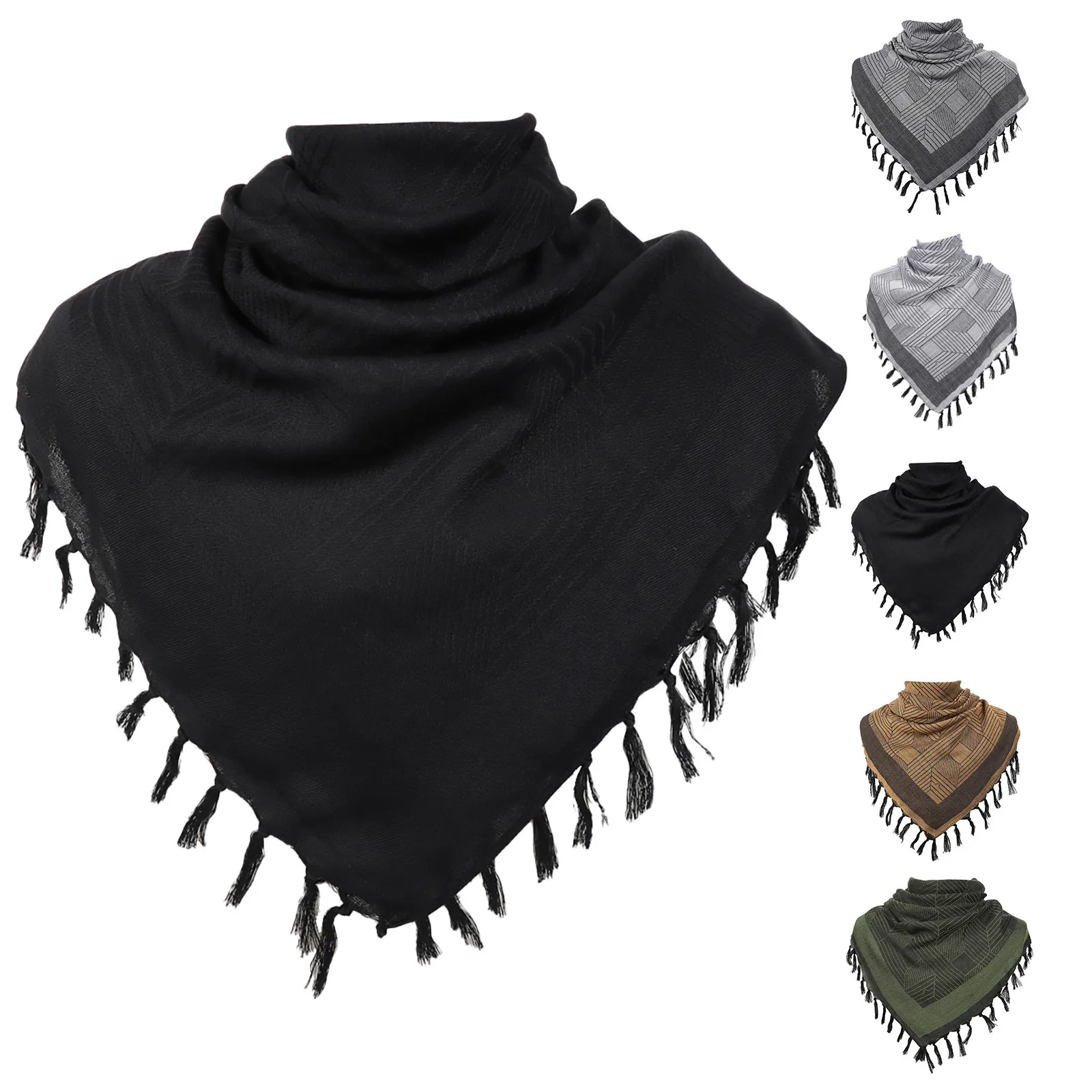 Scarf Keffiyeh Hatta Wide With Tassels Shemagh Keffiyeh Arab Men Headbands Hair Women Wide Headbands Adjustable Headbands