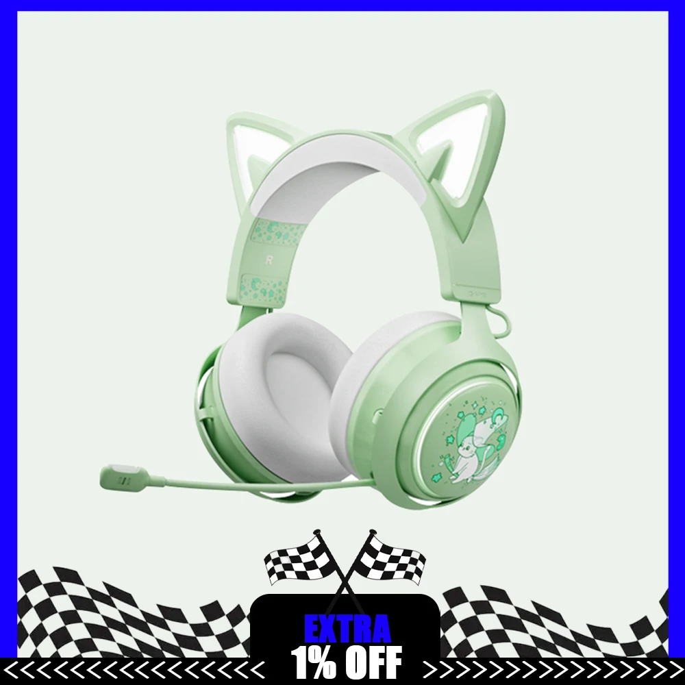 

Somic GS510 Gamers Headphone With Microphone Cat Ears Rgb Light Colorful Cute Headset Noise Reduction Girl Gaming Earphones Gif
