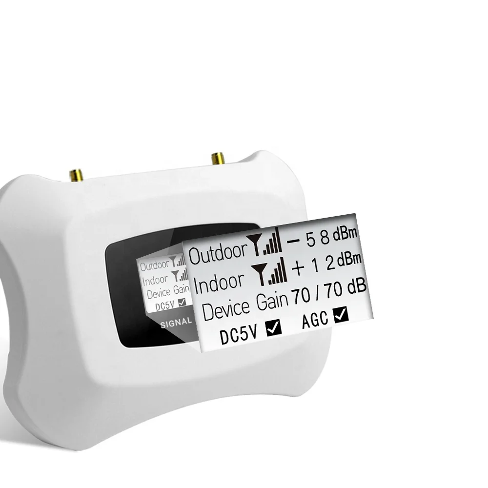 Antenna Telephone Signal Repeater Enhancer, LCD Large Coverage DCS 1800MHz 2g + 4g 2/4g Signal Enhancer 100-300 square meters