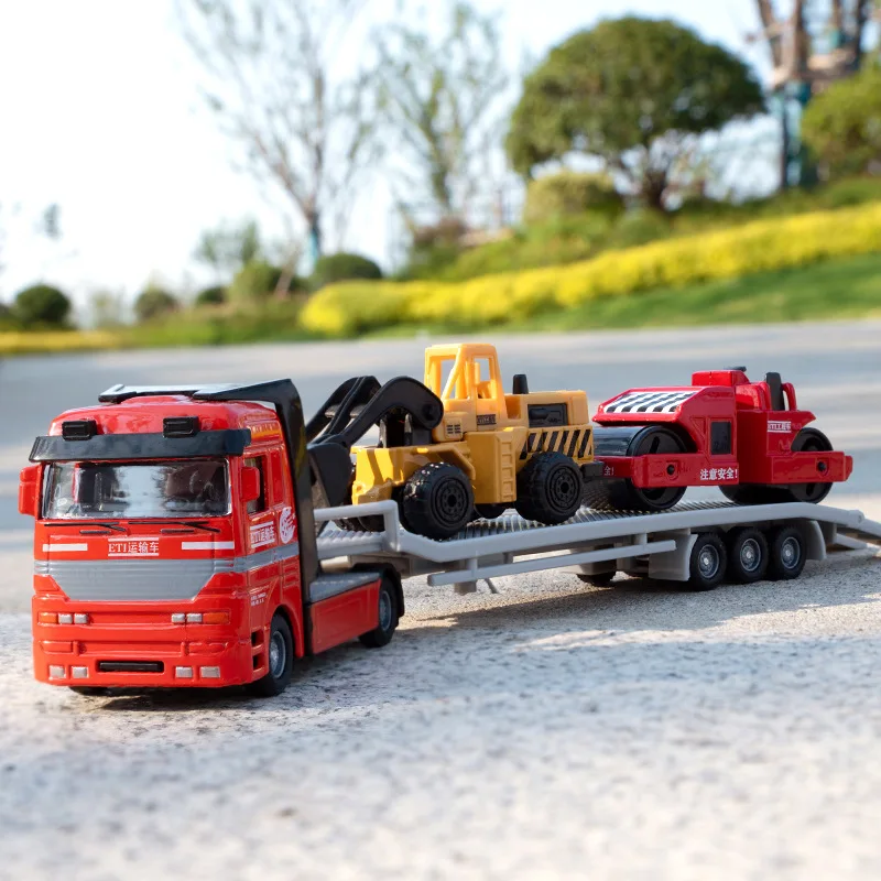 1: 64 alloy engineering trailer models,rescue trailer toys,excavator dump truck toys,wholesale