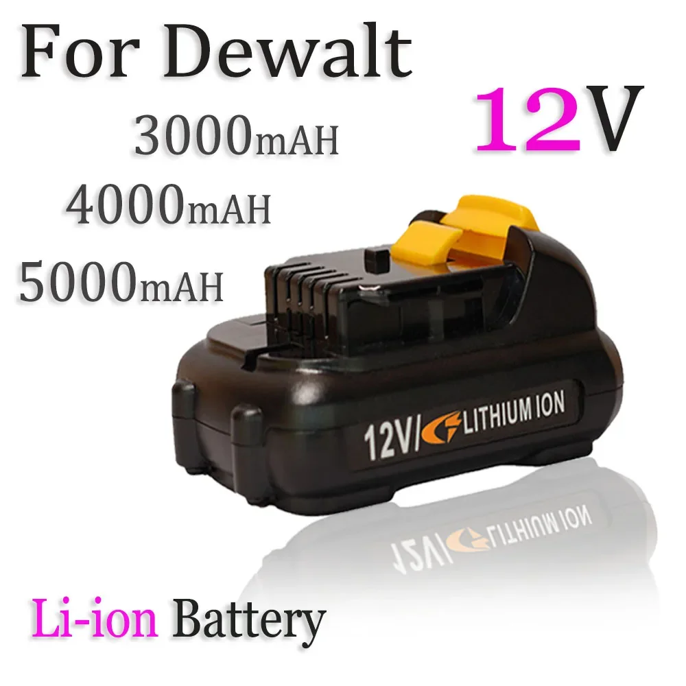 

12V 3000/4000/5000mAh Rechargeable Li-ion Battery,For Dewalt DCb120, DCb123, DCb122 Power Tool Battery