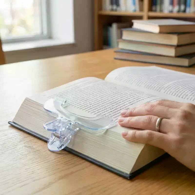 

2/3PCS Transparent Plastic Book Clip With Stand Reading Aid Fixed Book Clip File Bookmark Stationery School Supplies