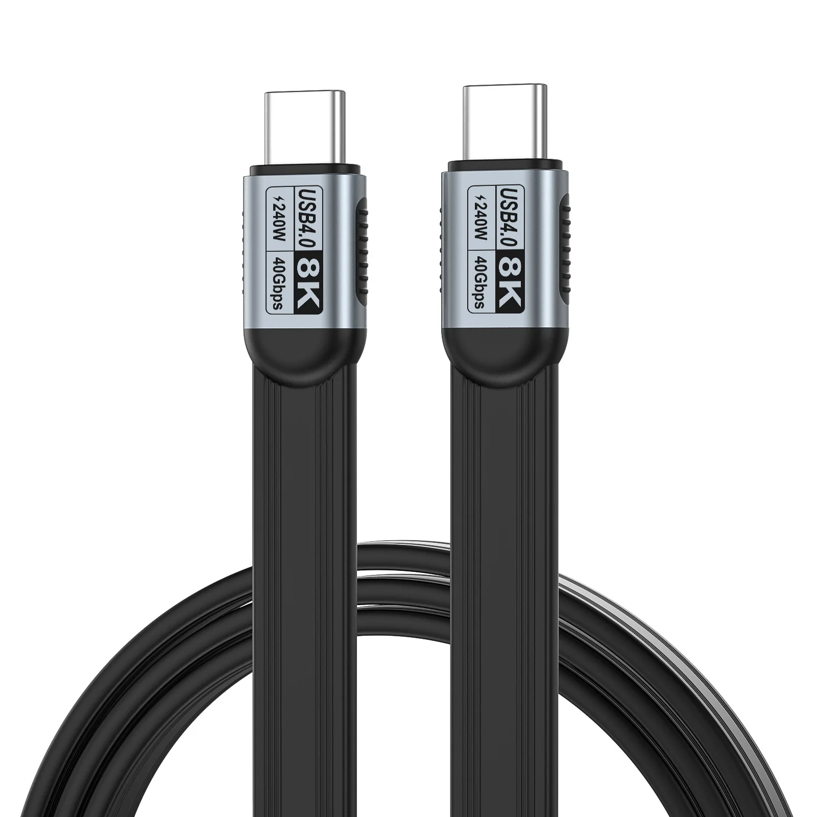 80Gbps USB C 5 Cable 0.1/0.3/0.5/1m Compatible with Thunderbolt 5/4 Flat FPC Type-C Cable 16K 8K 240W PD Fast Charging
