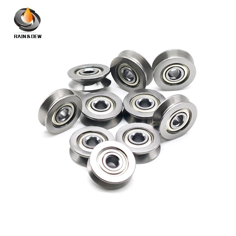 10PCS Groove V Over Line Pulley  Wire Guide Track V-groove Miniature Bearing V624ZZ V625ZZ 604UU U22 V6000ZZ