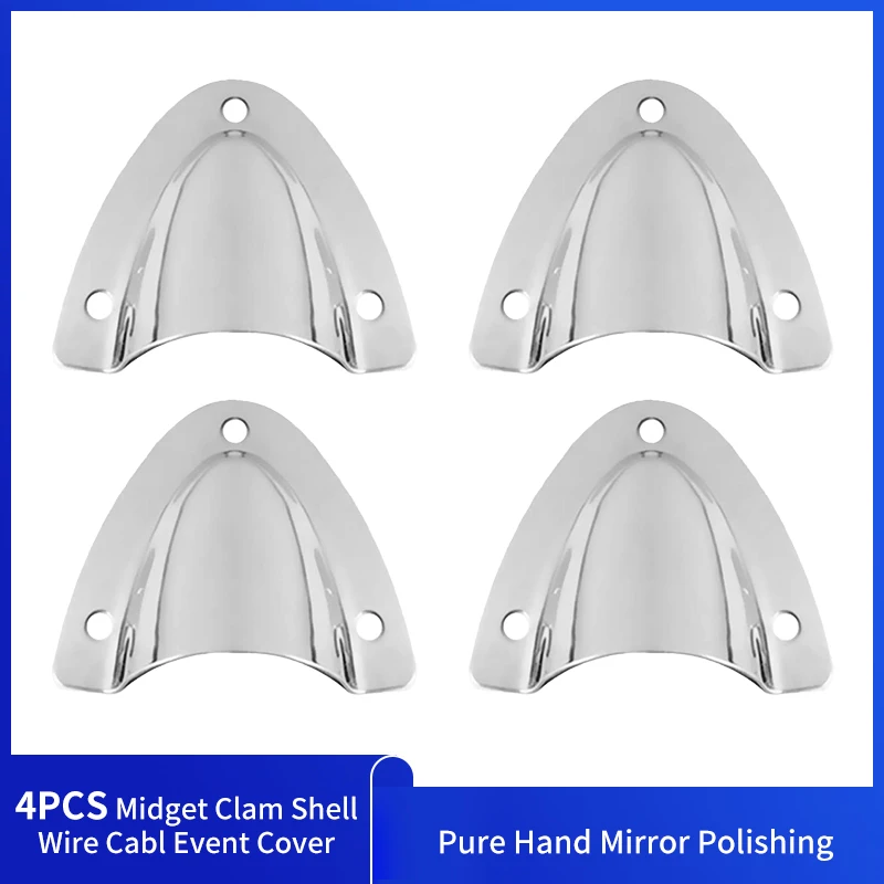 

4PCS 316 Stainless Steel Clam Shell Boat Vent Hose Cable Clam-shell Cover Marine Yacht Ship Accessory Marine Hardware