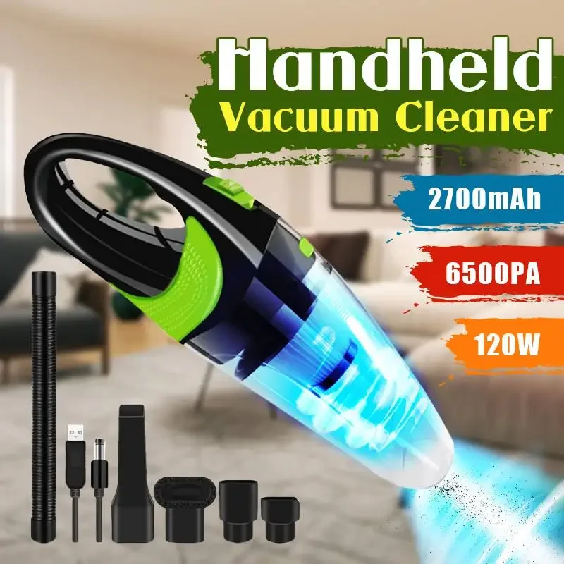 

120W 6500pa Car Vacuum Cleaner Car Handheld Vacuum Cleaner Wet & Dry Dual Use Portable Vacuum Cleaners Auto for Home Office