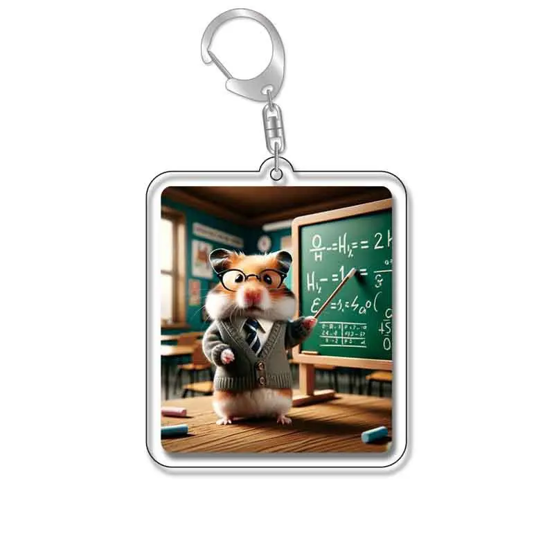 Fun Meme Im Just A Girl Sad Hamster Keychain Cute Animal Key Chain For Accessories Bag Funny Pendant Chaveio For Kids Xmas Gift