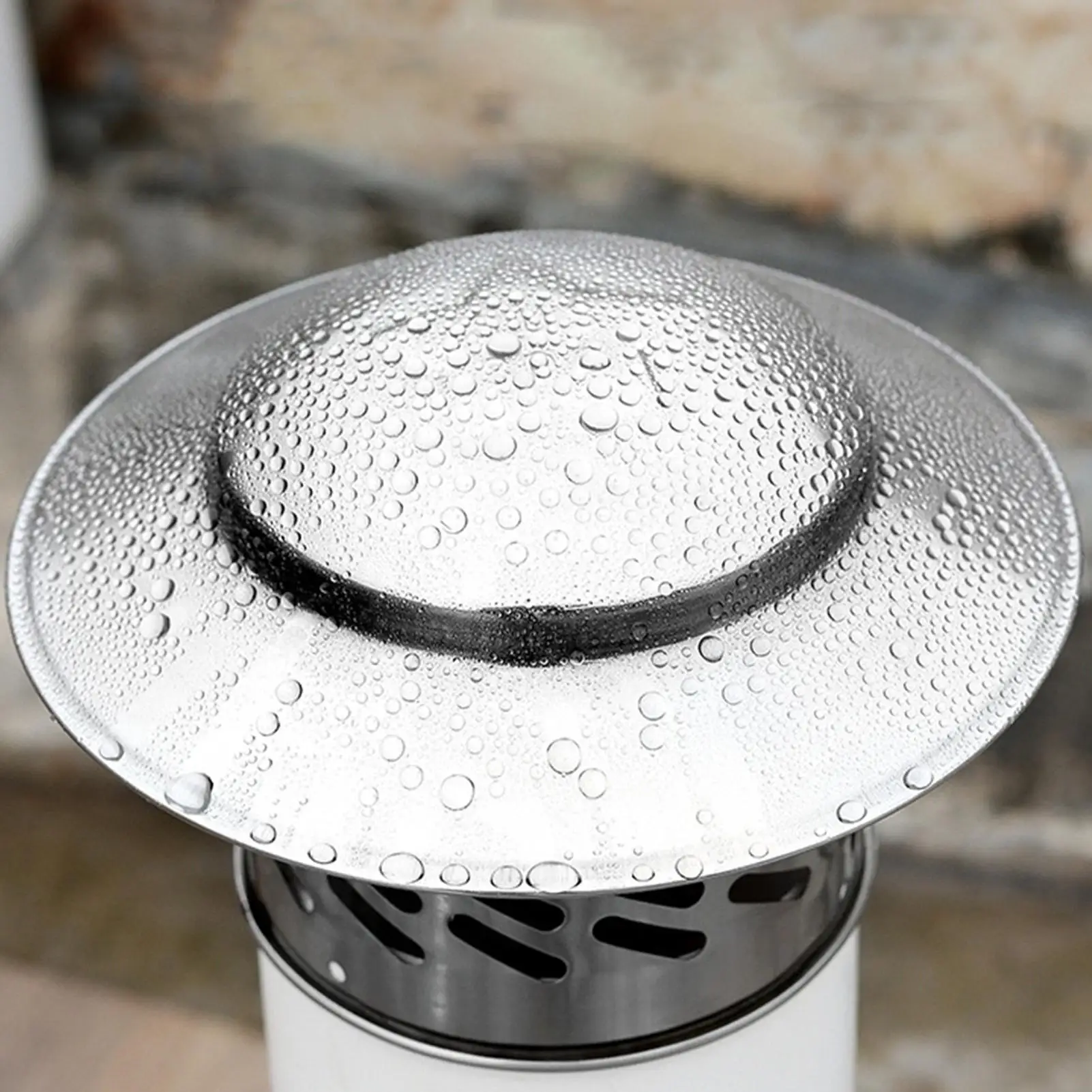 80/100/160/200mm 304 Stainless Steel Rainproof Cap Chimney Windproof Rainproof Cover Fine Grid Structure Protection Tool