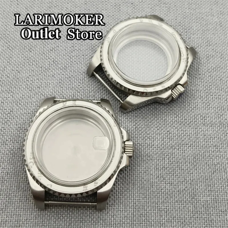 LARIMOKER-Boîtier de montre en acier inoxydable, 40mm, verre saphir, NH35 NH36 NH34 ETA2824 2836 DG2813 3804 ata yota 8205 8215