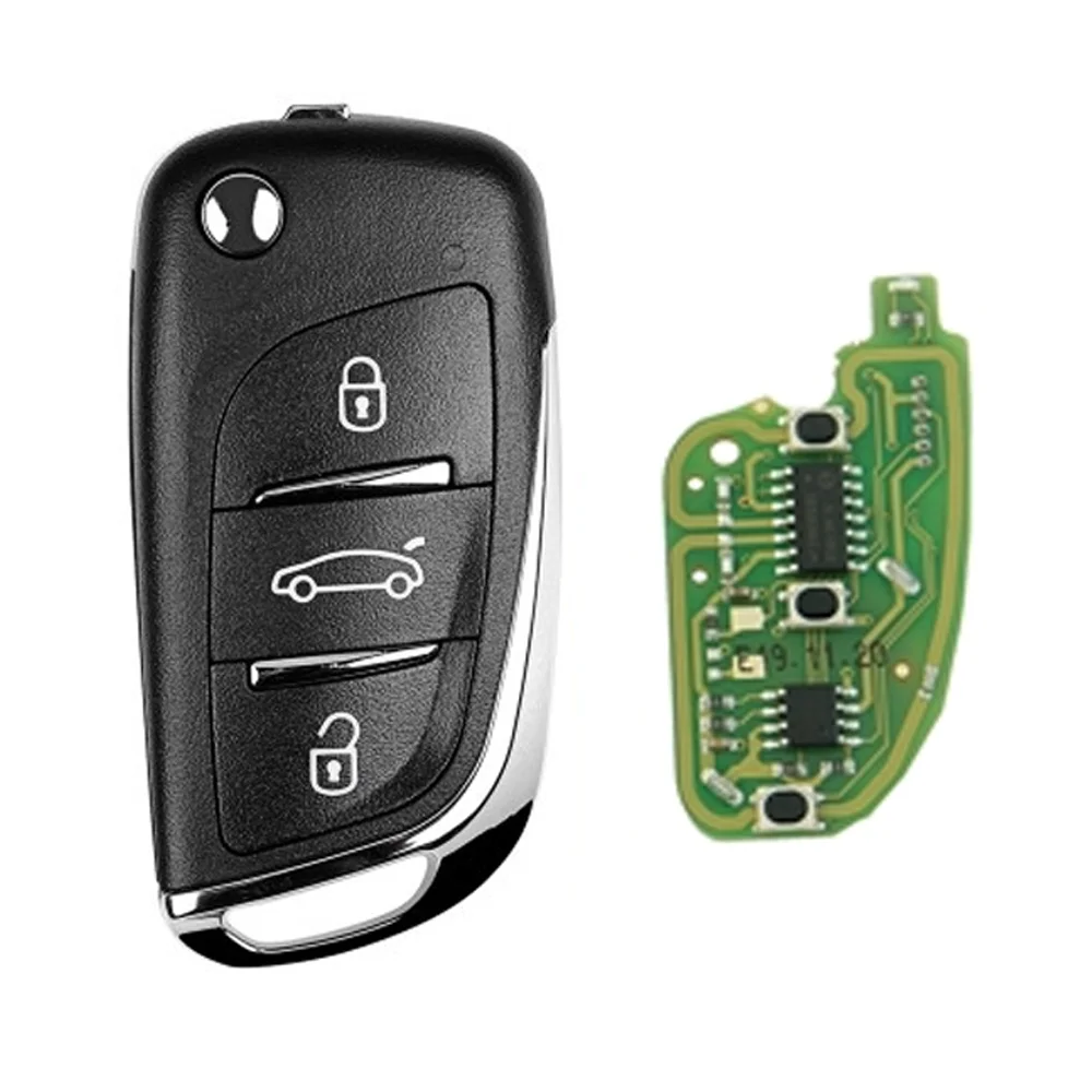 5/10 Pcs XKDS00EN Xhorse XK Wired Remote Key VVDI Car Key 3 Buttons Universal Flip Car Key For Mini Key Tool