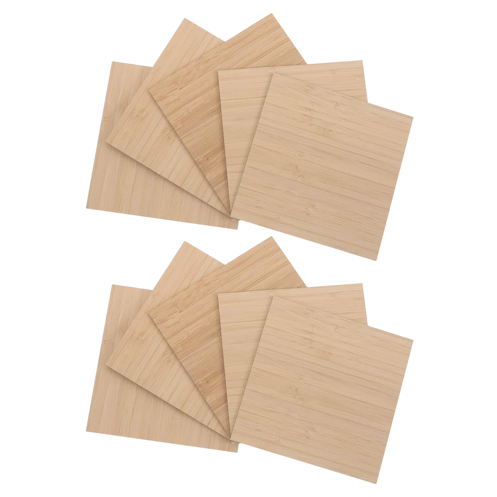 

10 шт. тонких бамбуковых досок 5,9x5,9 дюймов, гладкие деревянные квадраты для художественных поделок, проектов по резьбе по дереву, росписи, рукоделия, для детей