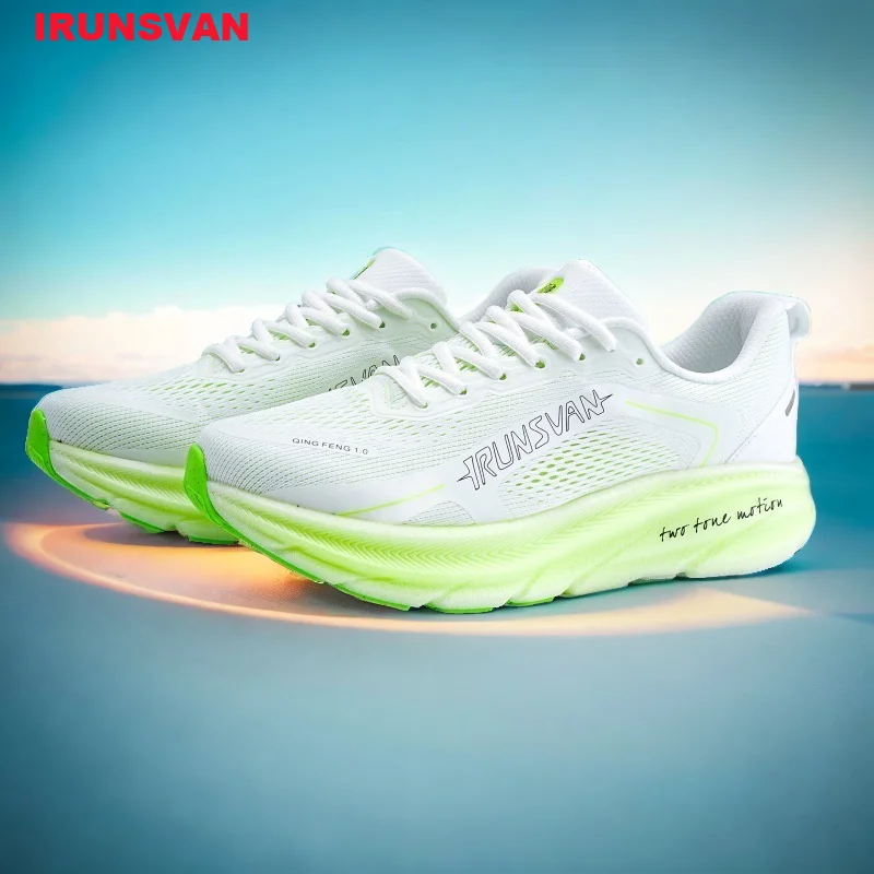 

IRUNSVAN Half palm carbon plate men's marathon running shoes breathable lightweight cotton elastic women's sports shoes