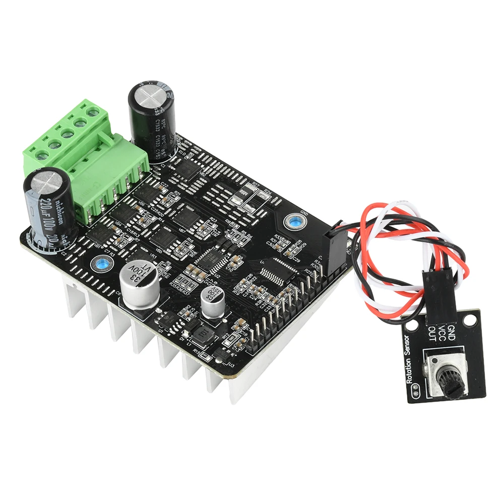 DC 6-80V 1600W BLDC Three Phase DC Brushless Motor Controller PWM  Motor Driver Board Motor Regulator No Hall Power Supply