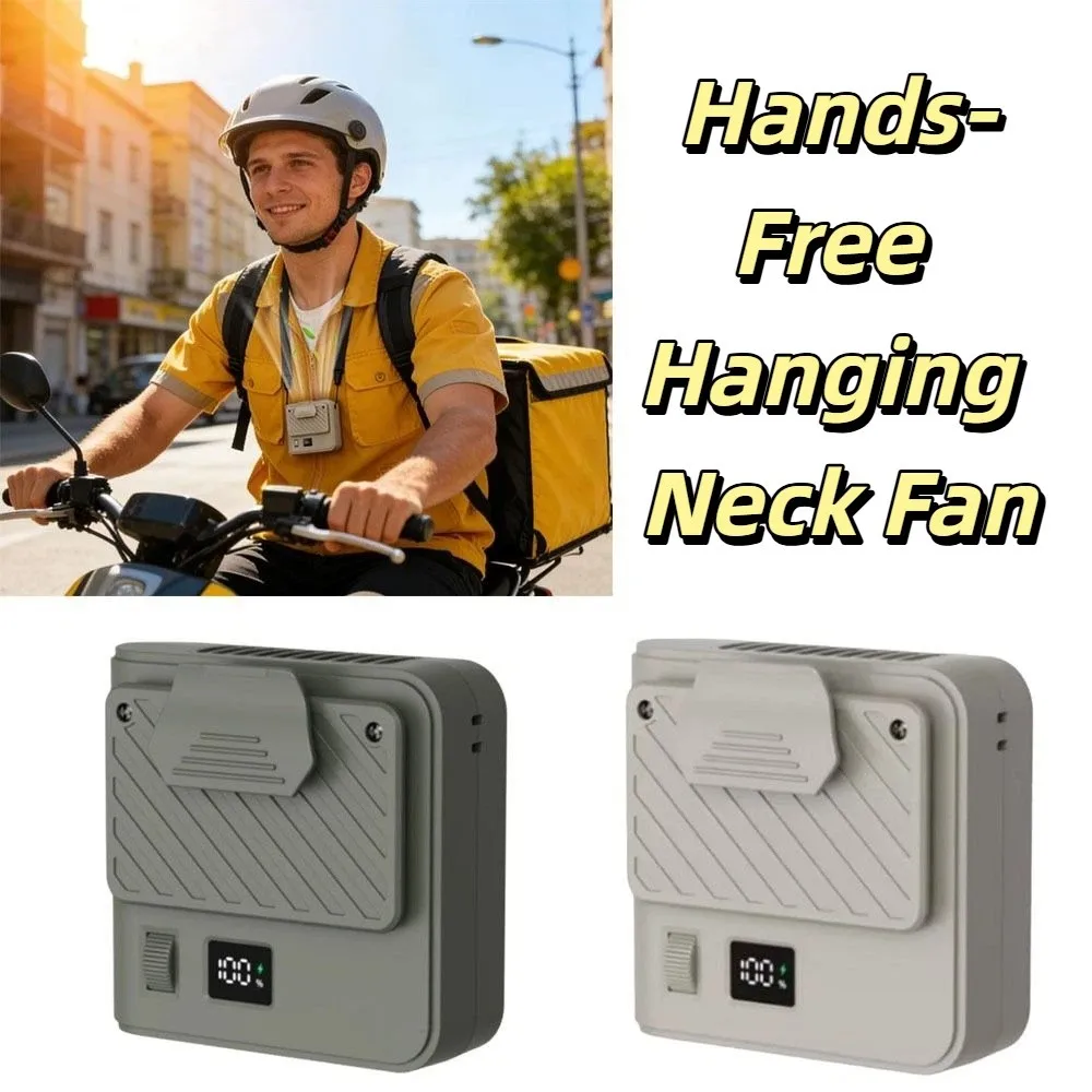 

Портативный вентилятор на шею/пояс с 100 скоростями, 9500 об/мин, цифровым дисплеем, маленький размер, для личного охлаждения, с креплением на пояс
