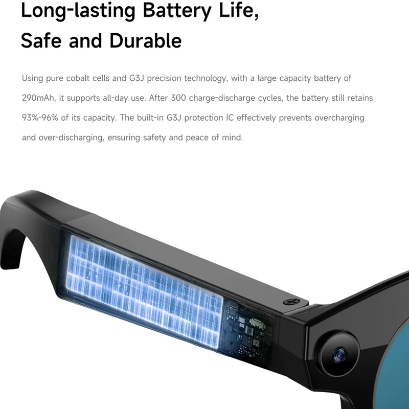 Gafas inteligentes AI, cámara HD de 8K, gafas de sol de 1200W píxeles, gafas multifuncionales con Bluetooth, llamadas, asistente de voz, gafas de traducción de música