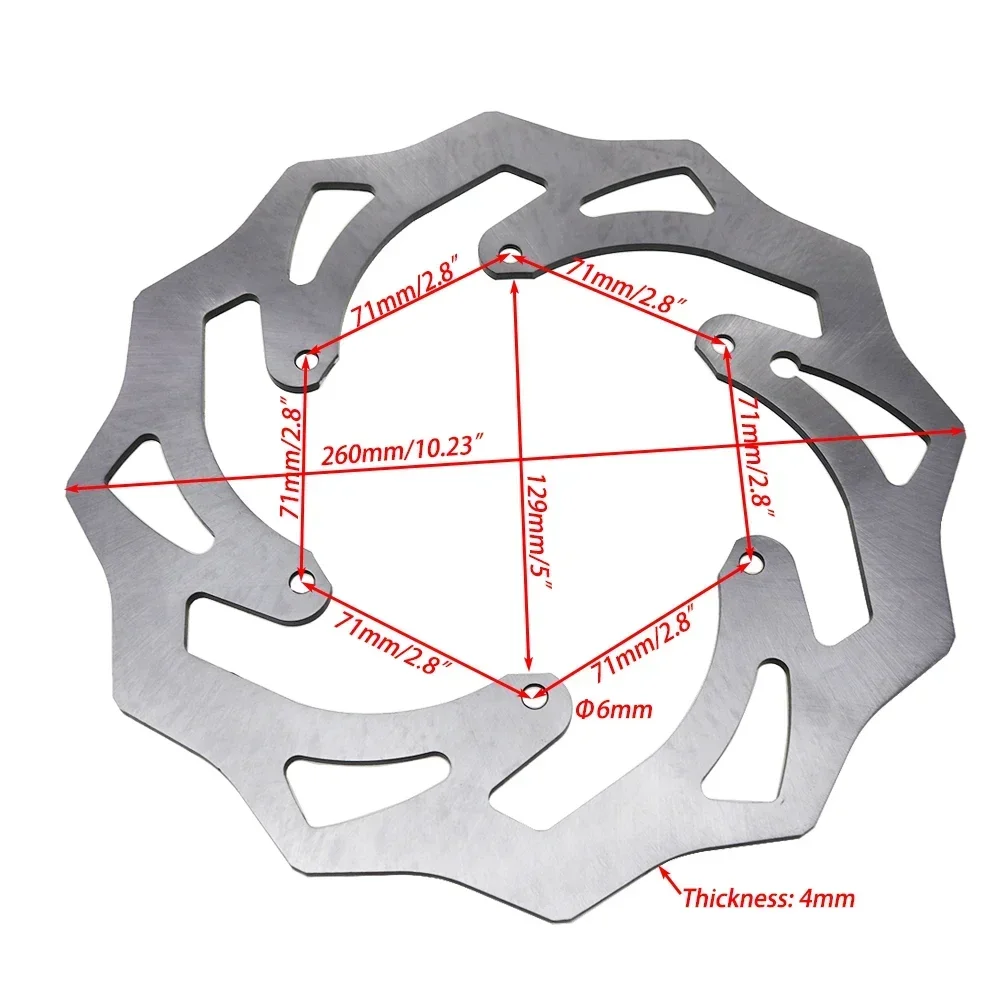 Front 260mm Rear 220mm Brake Disc Rotor Fit For KTM EXC 300 EXC-F 350 SX 125 200 SX-F 250 450 XC 500 XCW XCF 94-22 For Husqvarna view 5
