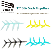 2/4Pairs T51366 3-Blade Propellers CW CCW for 5inch RC FPV Racing Drone RC Plane Quadcopter 2306 2207 Motors Freestyle DIY Parts