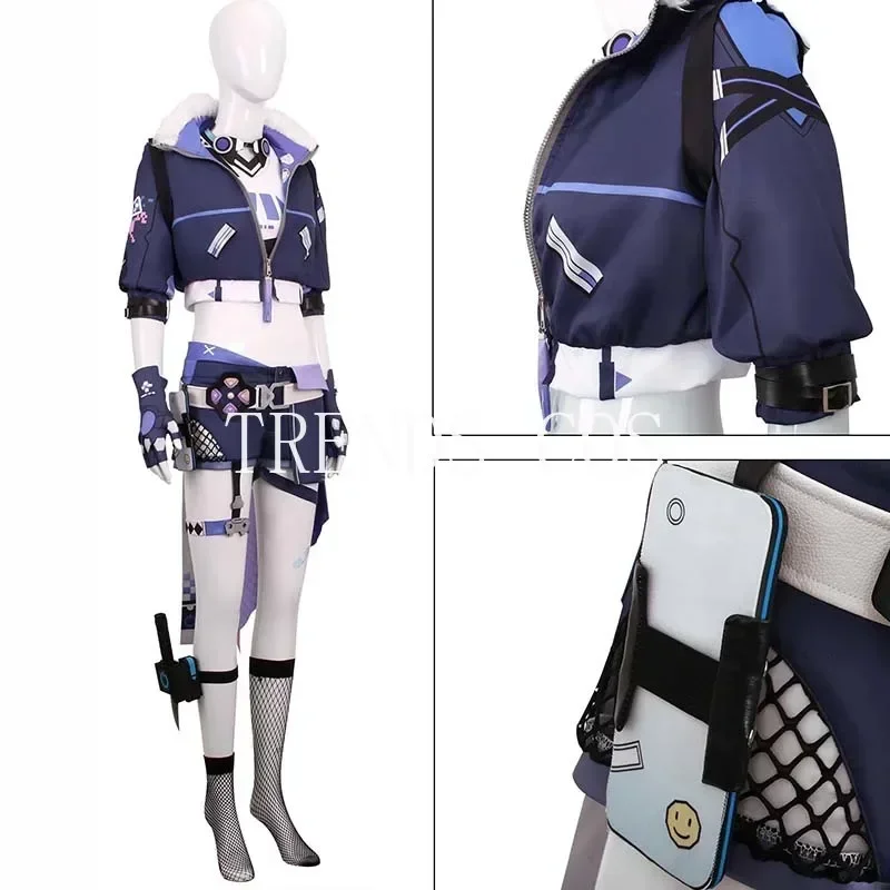 Silver Wolf cosplay costume Halloween high quality Miss Silver Wolf outfits with wig for Comic Con