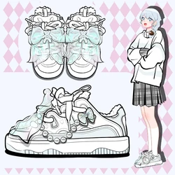 Amy e Michael Original Designers Shoes Fashion Women White Sneakers Kawaii Girls Flat Trainers Winter Keep Warm Plush Shoes