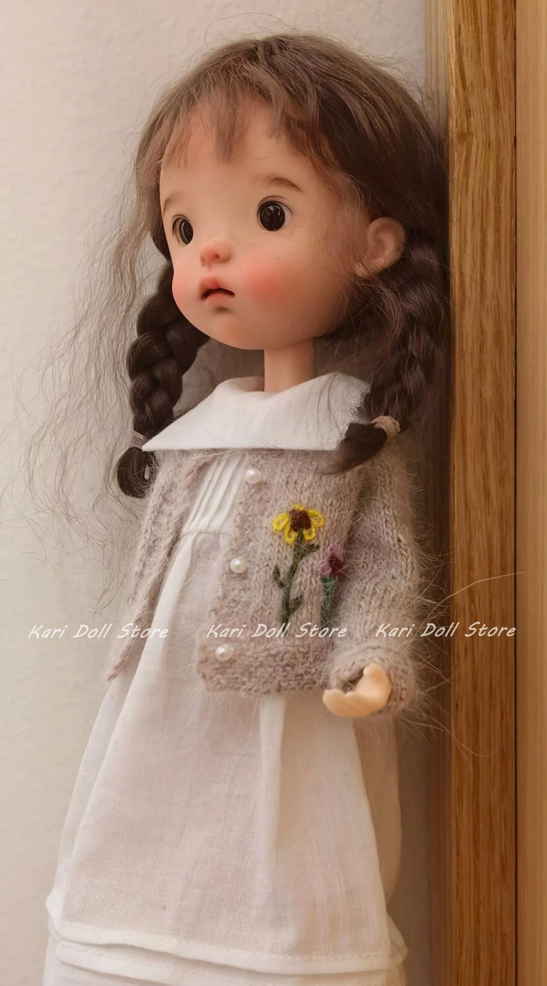 

Kari Doll Одежда Кроличья шерсть овсяный цветной свитер и юбка для куклы Landazz Landoudou