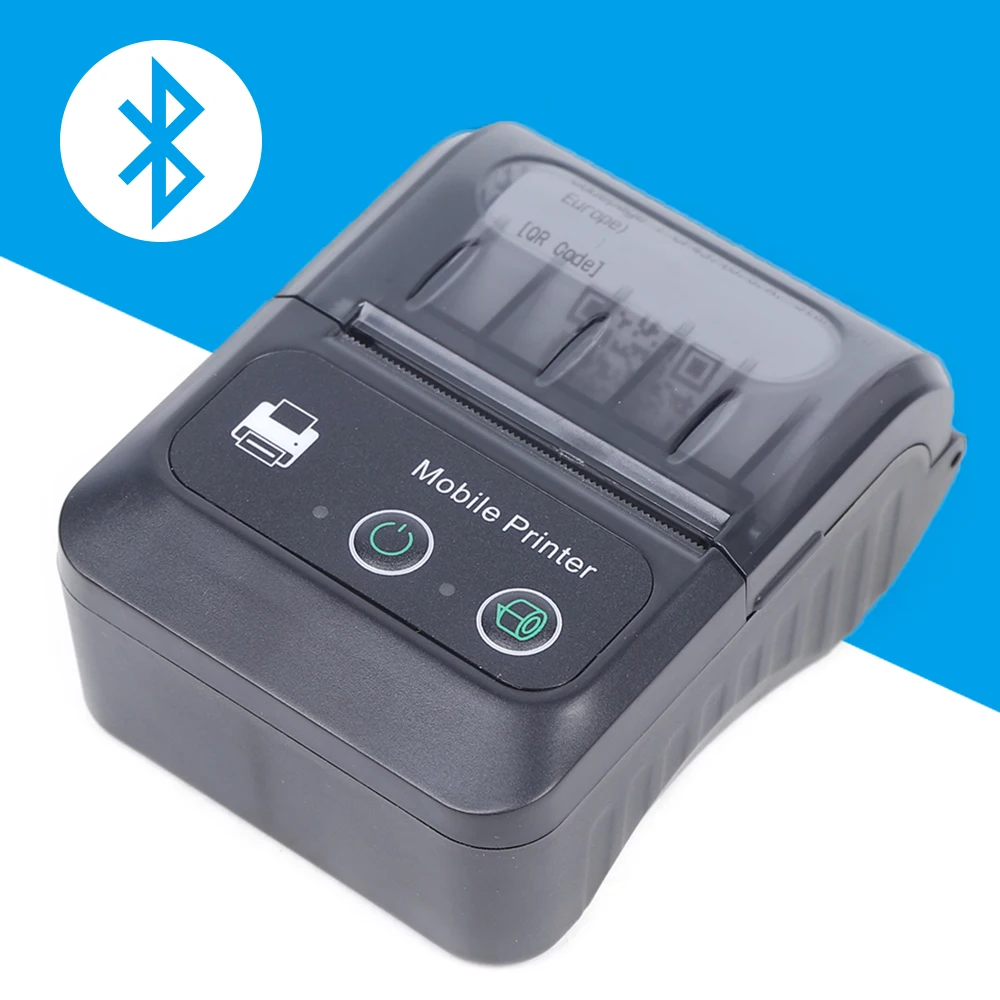 Portable Bluetooth Line Thermal Printing Rechargeable Multi-Platform 48mm Thermal Receipt Printer