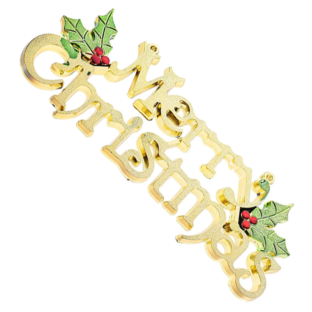 

Plastic Christmas naments Holiday Hanging Decor Merry Tree Pendant Gold Xmas Supplies Birthday Party Outdoor Wedding Festive