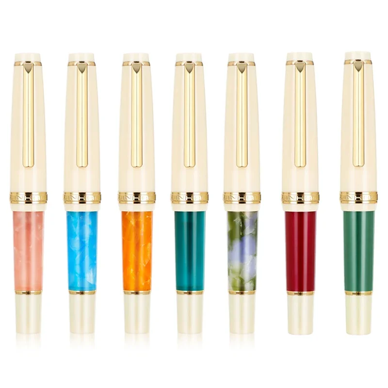 

Jinhao 82 Mini Fountain Pen EF/F/M/Bent Nib, Acrylic Mini Short Pocket Writing Pen with Converter