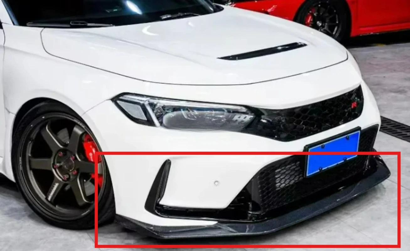 

UV-Protected Gloss FORHonda Civic Type R FL5 VA-Style Front Bumper Lip Spoiler Carbon Fiber 2022-2024