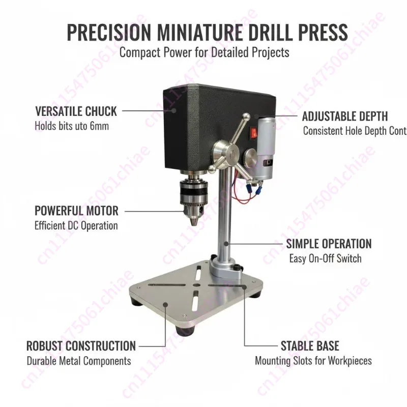 Mini bench drill, miniature bench drill, small punching high-precision bench drill, grinding tool, electric drill