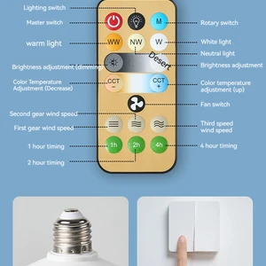 LED ceiling fan with lamp and remote control, adjustable, silent timed, bedroom, living room, AC 85-265v, 3 speeds 6 Main sales ceiling fan with LED lamp - №6