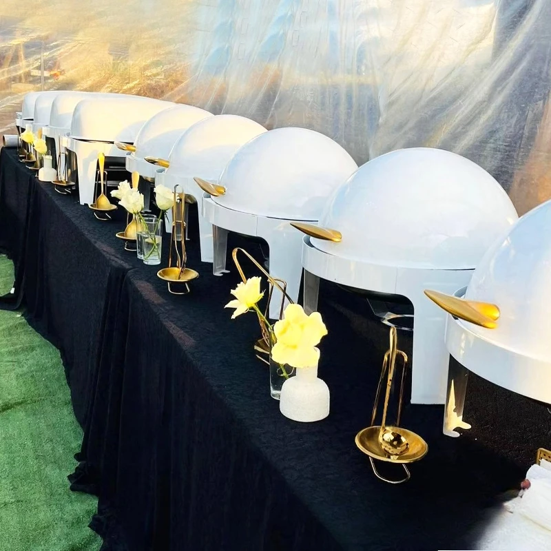 

6L White Spherical Alcohol Stove Stainless Steel Buffet Stove Hotel Restaurant Stove