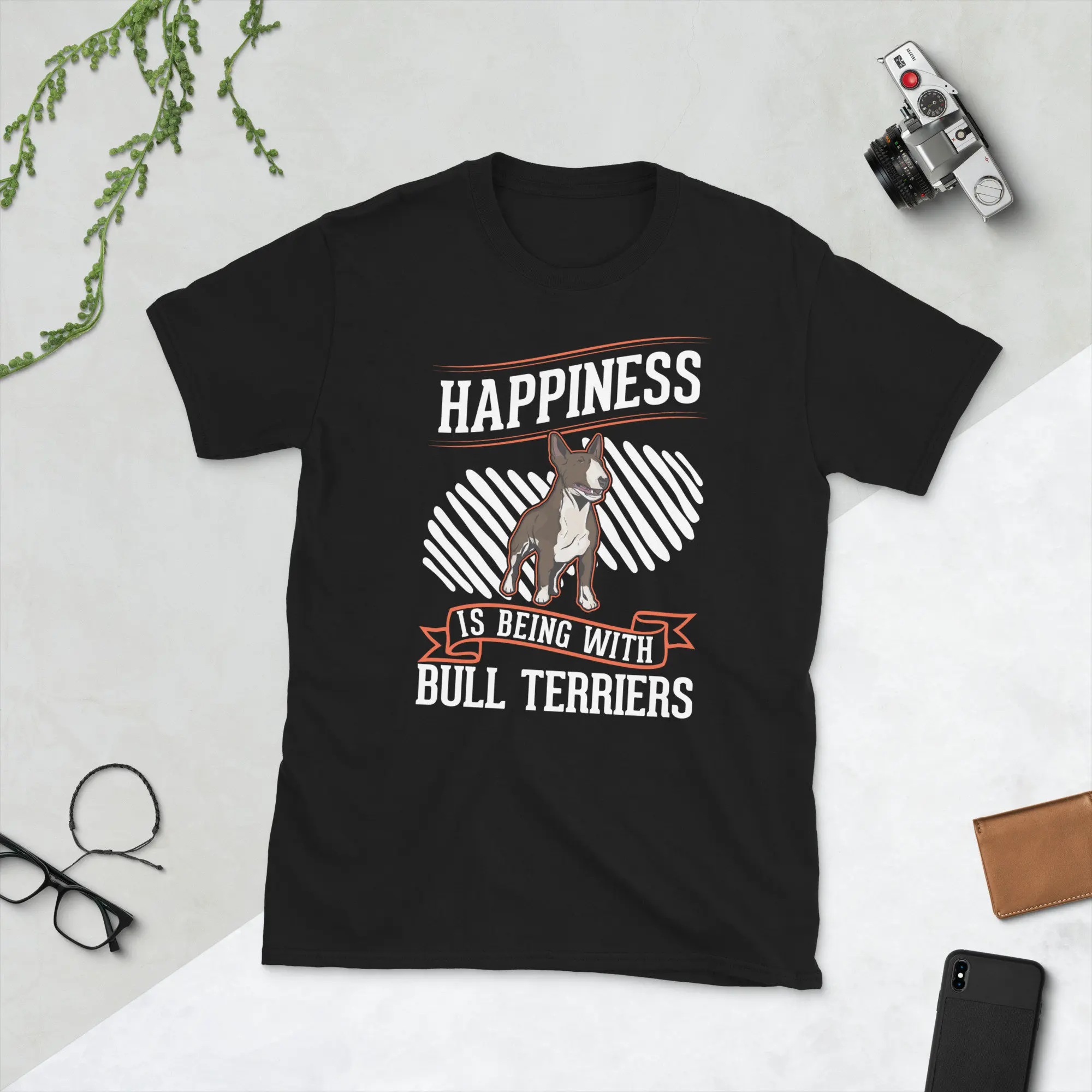 Happiness Is Being With Bull Terriers T Shirt Terrier Miniature For Mom