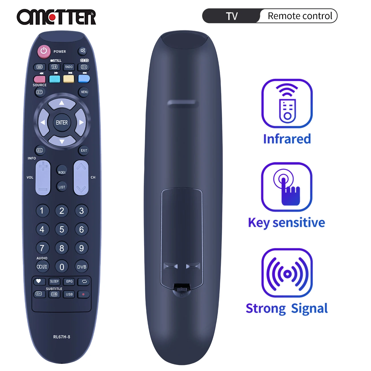 Mando a distancia RL67H-8 TV, para Changhong TV, LED29A6500S, RL67H-16, Taba, LC32HA3, LED50C2000H, LED50C2000IS, LED29B1000S, TV20A-C35