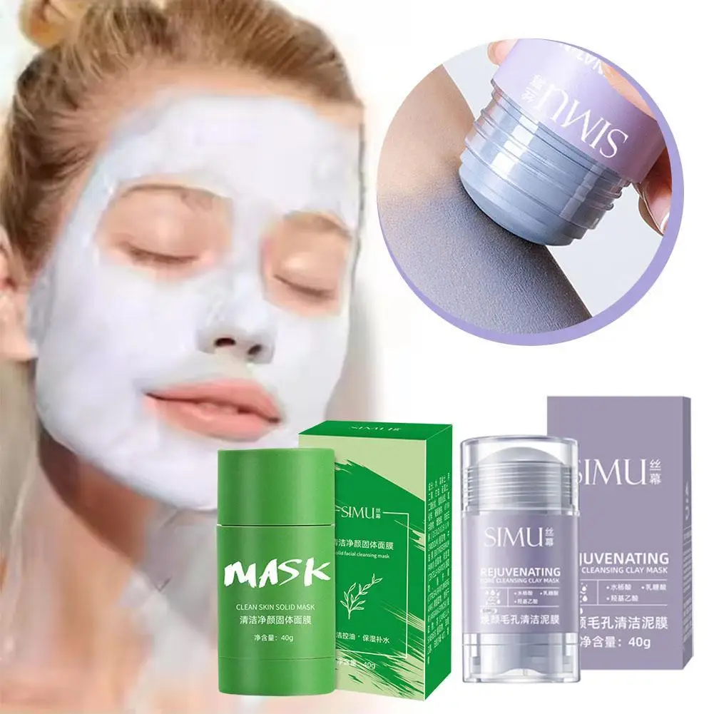 Shrink Pores Mask Salicylic Acid Deep Cleansing Stick Kaolin Clay Refines Skin Remove Forehead Blackhead Chin Pimples Acne