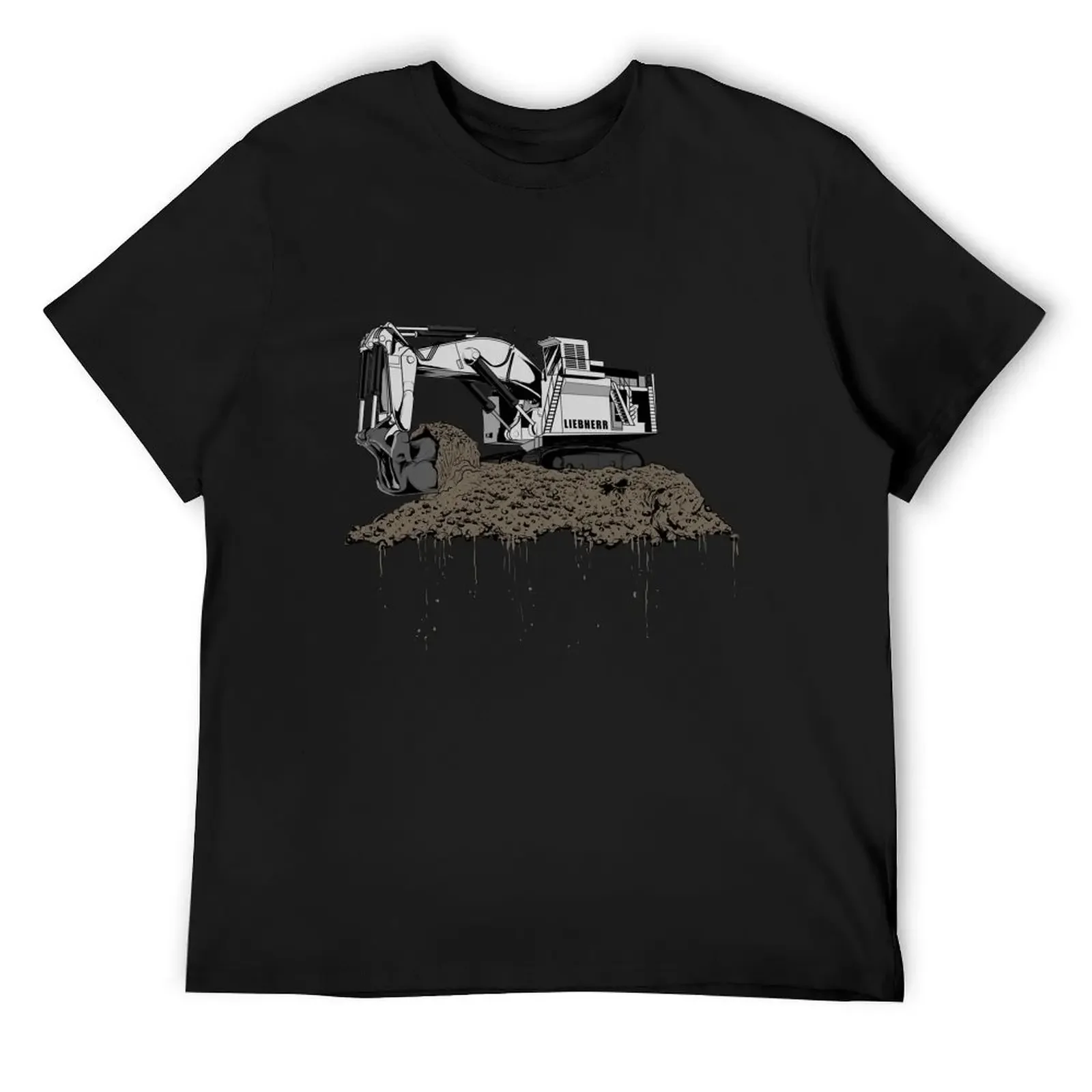 

Excavator Liebherr T-Shirt shirts graphic tees plus size clothes oversizeds t shirt men 100℅ cotton