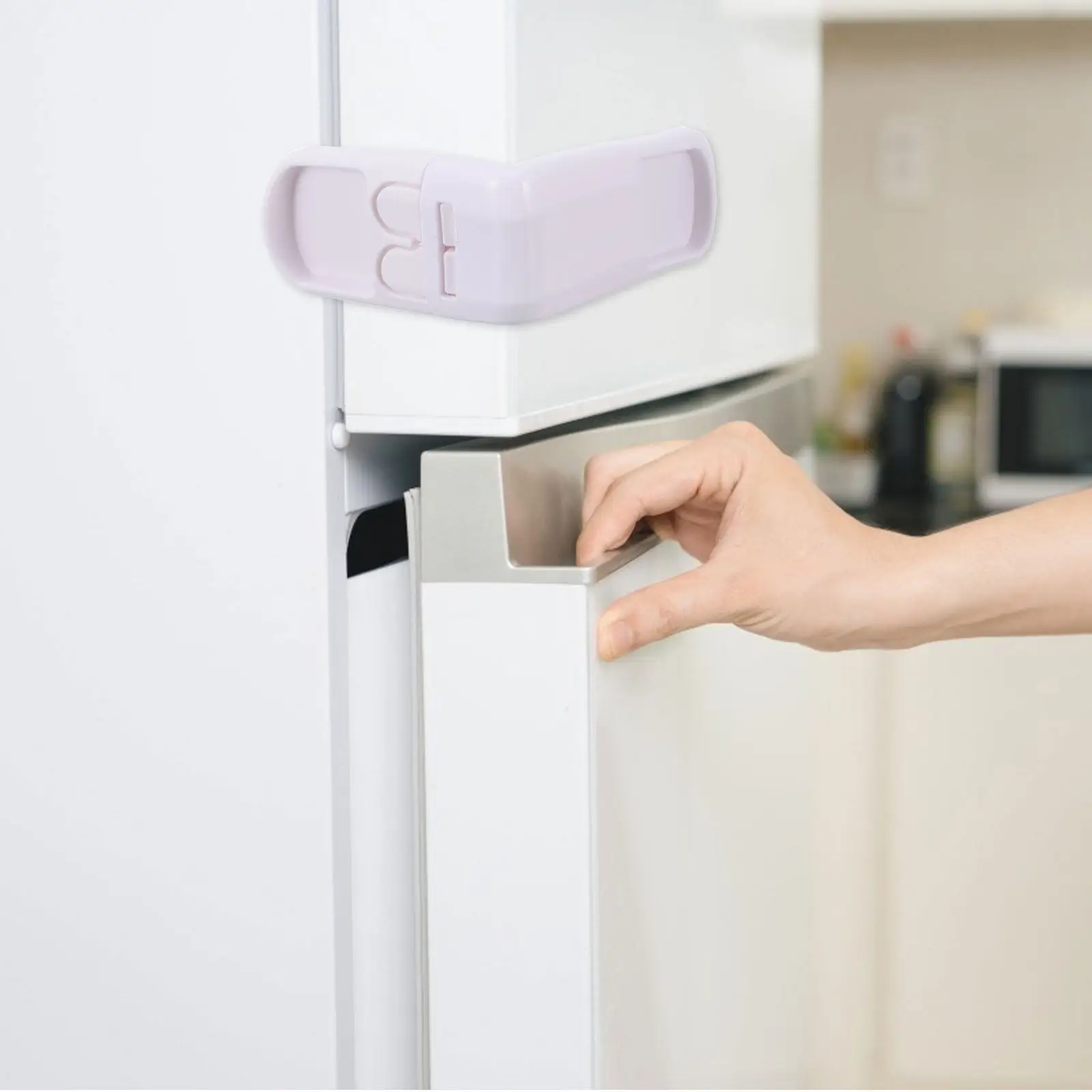 10Pcs Baby Safety Locks Easy Install No Tools Needed for Cabinets Drawers Fridges Toilet Lids Trash Cans Wardrobes Childproof view 6