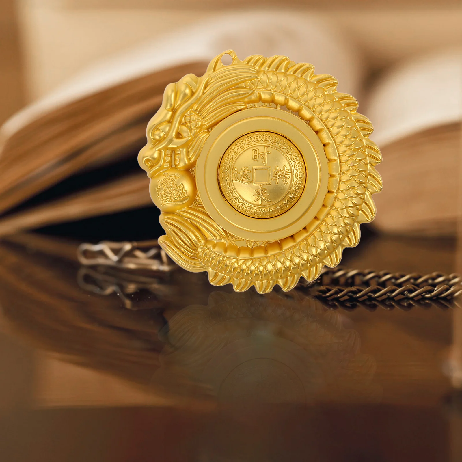 Colgante con dije de dragón chino para hacer joyería DIY, adorno colgante, símbolo tradicional de la fortuna y el éxito, decoración de escritorio de oficina