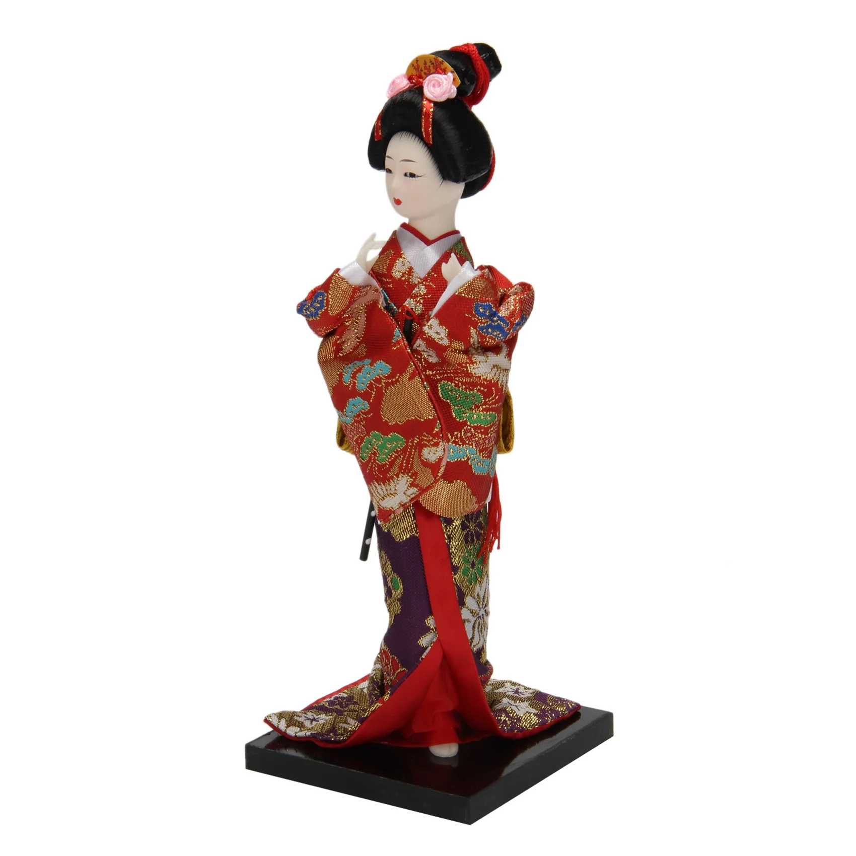 Japanese Folk Geisha Dolls Kimono Dolls Handmade Silk Folk Crafts Statue Decor Hobbies Display Ornaments Collection A22