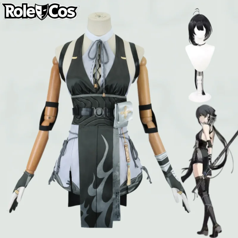 

Cosplay Costume Wig Anime Game Wuthering Waves Rover Female Uniform Earrings Main Character Resonator Halloween Party for Women