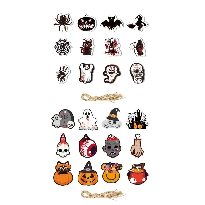 97QCゴーストリープルフラッグクラフト装飾ハロウィーンペンダントハロウィーンDIYペンダント