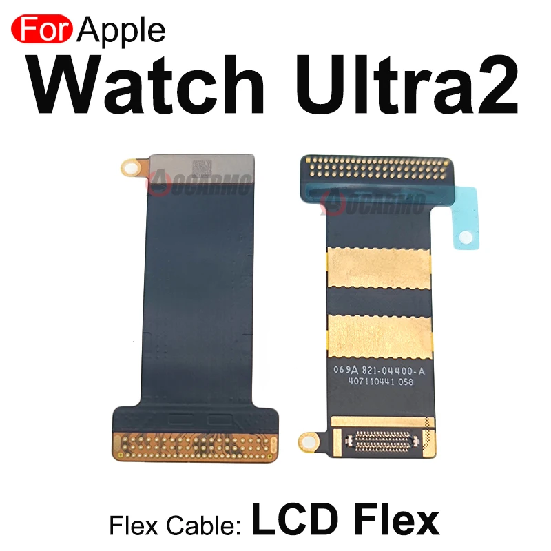 Aocarmo para apple watch ultra 2 vibrador motor e conexão da placa-mãe cabo flexível conector lcd cabo flexível peças de reparo