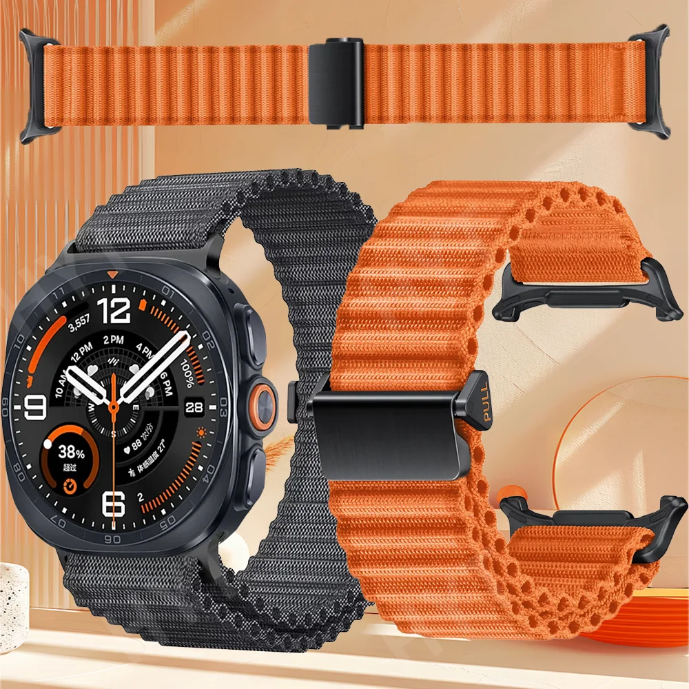 Official Trail Nylon Loop Strap for Samsung Galaxy Watch Ultra 2 1 47mm Sports Wristband for Galaxy Watch Ultra 2025 47mm Band