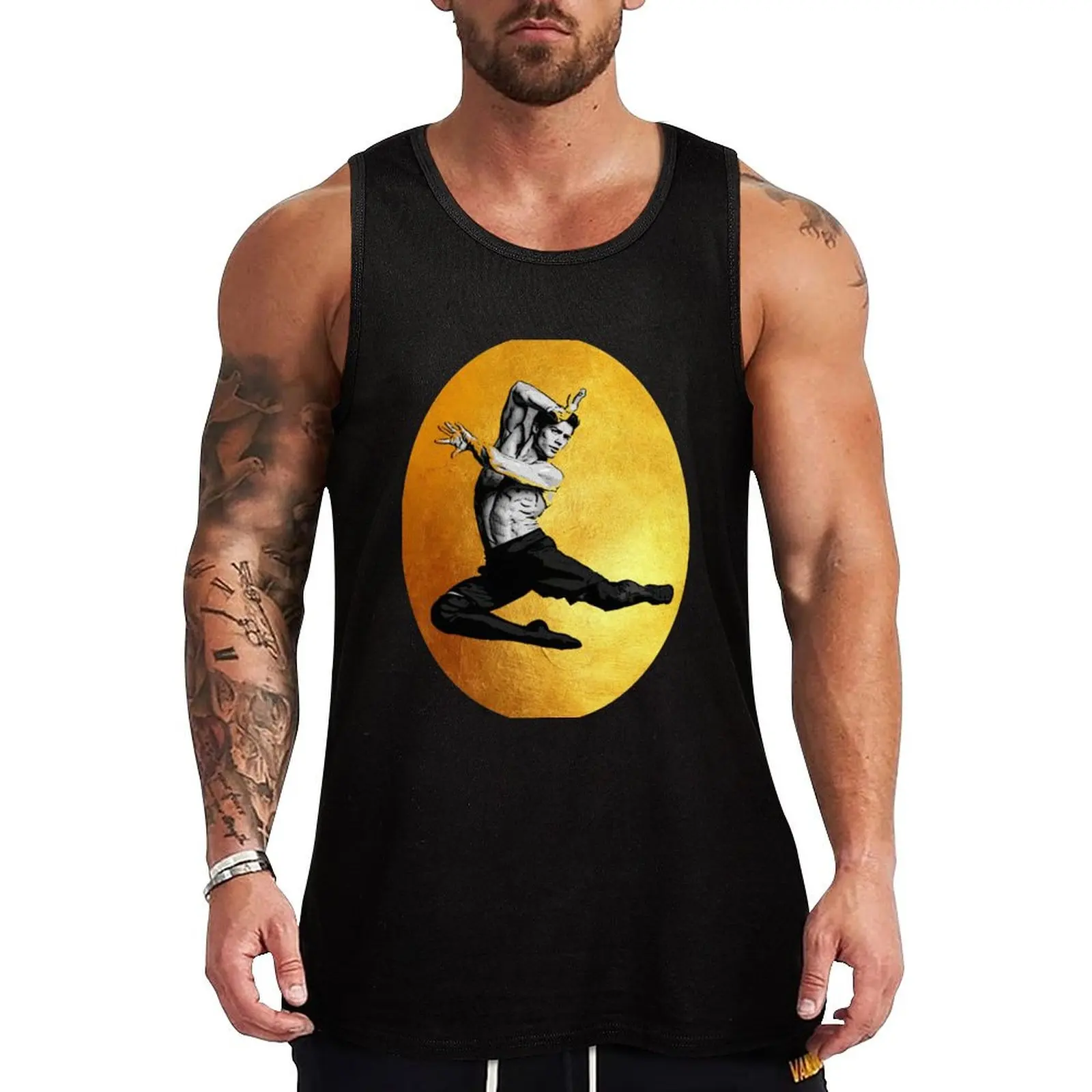 Roberto Bolle italian ballet dancer Tank Top Gym t-shirt man man sexy?costume Men's summer clothes