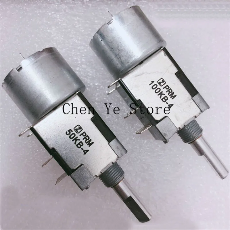 10PCS double one-row 8 pin motor potentiometer B50K-4 B100K-4 handle 25MM rachis switch