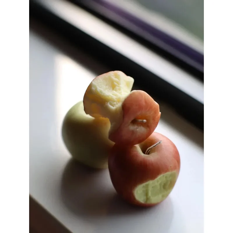 Suddenly hand-painted bite of an apple scented candle