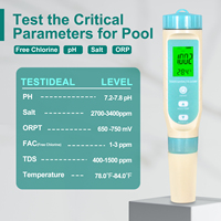 7 in 1 Water Quality Tester Pen Meter for Pools, Drinking Water Aquariums hydroponic Cooking Water:PH/TDS/EC/ORP/S.G/Salinity