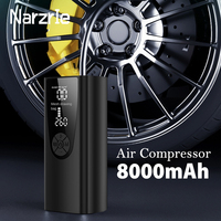 8000mAh Rechargeable Car Air Compressor 12V 150PSI Electric Cordless Tire Inflator Pump for Motorcycle Bicycle Car Tyre Balls