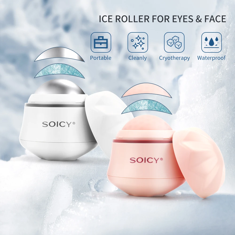 Soicy S50 Ice Roller Facial Massager 360 Degree Rotate Cool Skin Lifting Eye Massage Face Lift Roller Pain Relief Face Skin Care