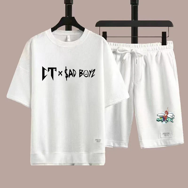 CORRIDOS TUMBADOS T-shirts Short Pants 2-Piece Suit Men Summer Fashion Short Sleeve Tracksuit Set Shorts Streetwear Tee Tops